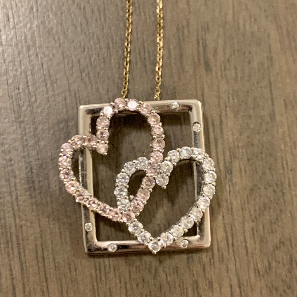 Kay Jewelers Sterling Double Heart Necklace